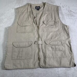 Woolrich Elite Series Tactical Vest Mens L Khaki Cotton Utility Field Hunting